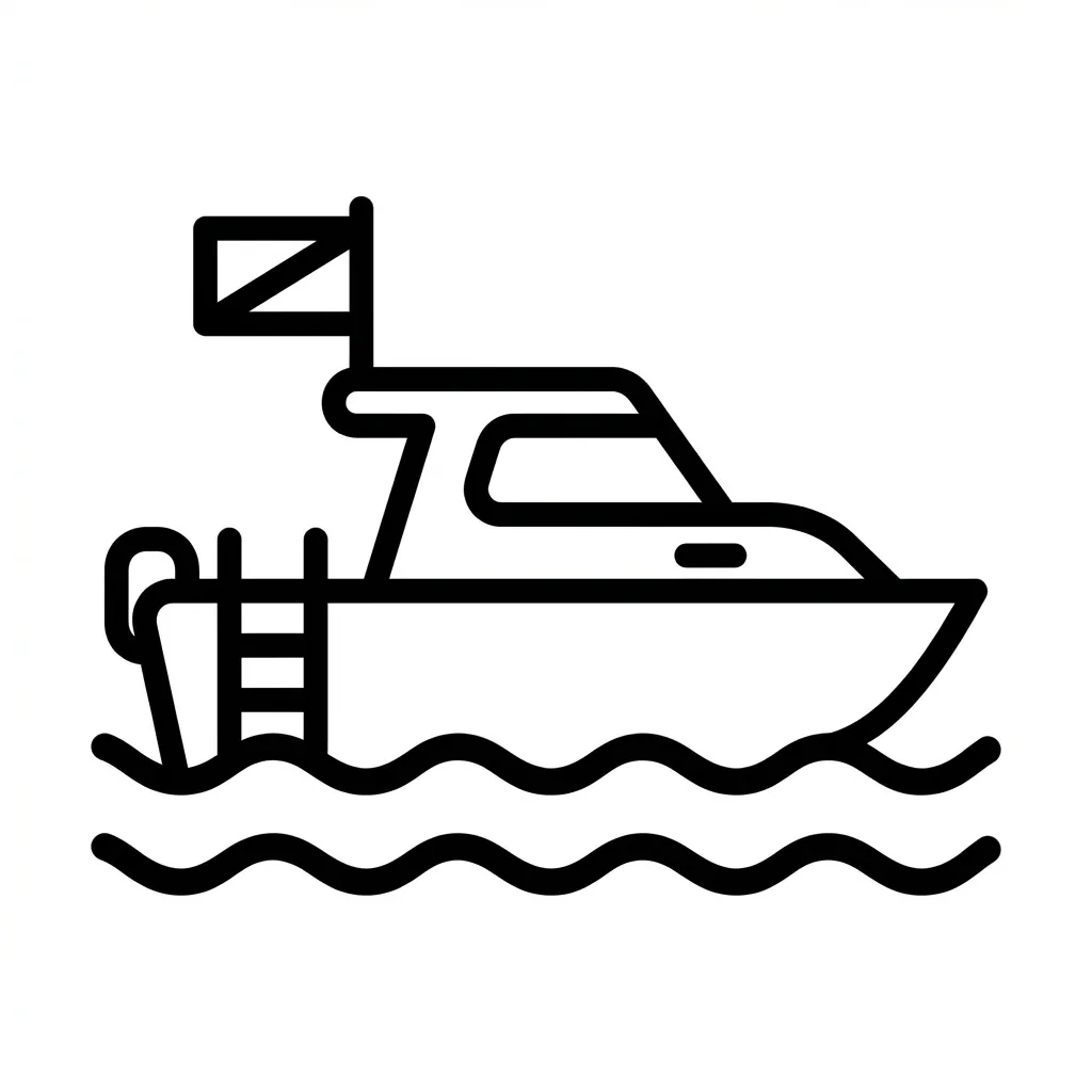 Dive Boat Infrastructure Icon